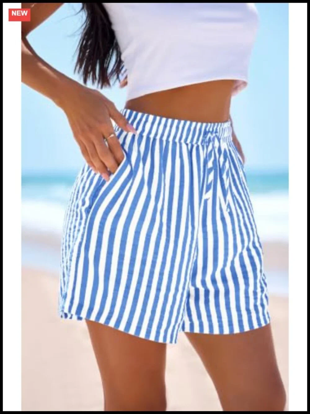 Women's High Waisted Wide Leg Lounge Shorts with Pockets - Soft Textured